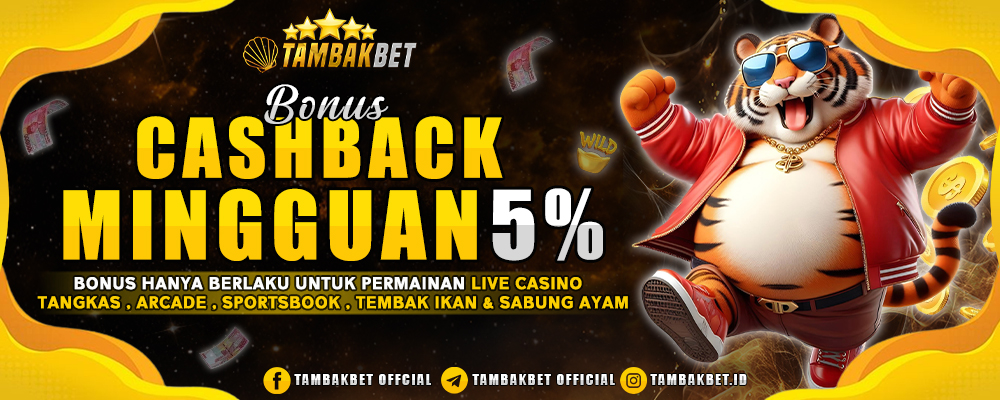 Bonus Cashback Mingguan 5%